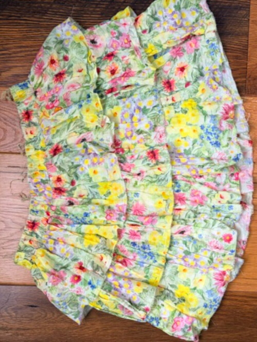 Love Shack Fancy Yellow Floral Mini Skirt